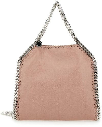 Stella McCartney '3Chain' Mini Tote Bag With Logo Engraved On Cha - Pink