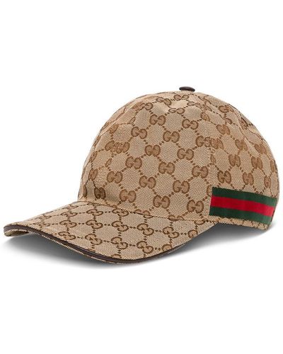 Gucci Baseball Cap With Web Detail - Natural