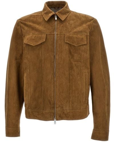 Lardini Classic Collar Jacket - Brown