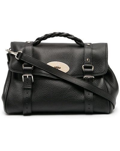 Mulberry Borsa alexa media in pelle martellata - Nero