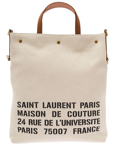 Saint Laurent Men's Universite North/South Foldable Tote Bag