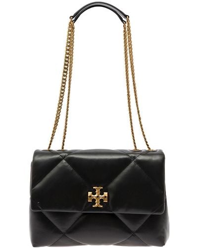 Tory Burch 'Kira Diamond' Crossbody Bag With Double T Logo - Black