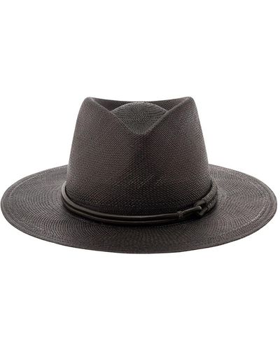 Brunello Cucinelli Fedora Hat With Monile Detail - Black