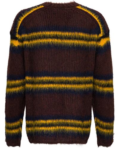 KENZO Multicolour Striped Wool Jumper - Brown