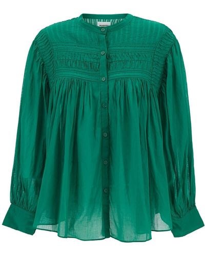 Isabel Marant 'Plalia' Shirt With Embroideries - Green