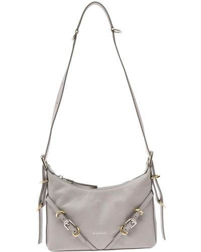 Givenchy 'Mini Voyou' Shoulder Bag With Buckles Embellishment In - White