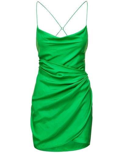 GAUGE81 Green Silk Mini Dress