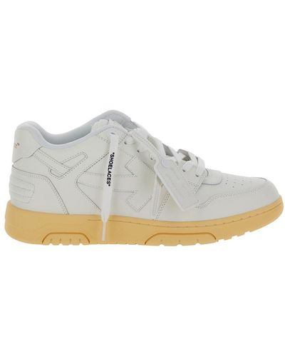 Off-White c/o Virgil Abloh Off- 'Out Of Office' Low Top Trainers With Arrow Motif - White