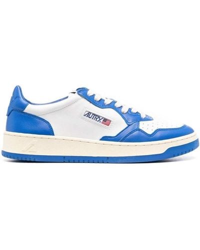 Autry Medalist Trainers With Logo - Blue