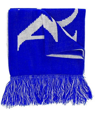 Aries Electric E No Pronlemo Scarf In Knit Man - Blue
