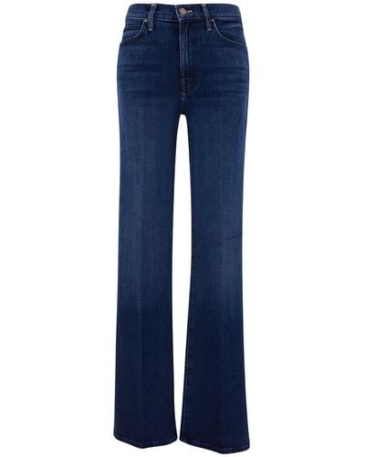 Mother Five-Pocket Straight Jeans - Blue