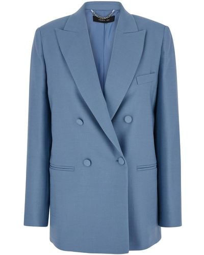 FEDERICA TOSI Light Double-Breasted Blazer - Blue