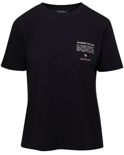 Max Mara Crew Neck T-Shirt - Black
