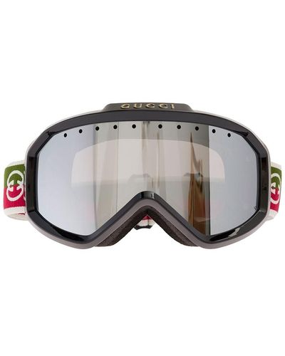 Gucci Mask-Shaped Sunglasses With Gg Elasticated Band G - Grey