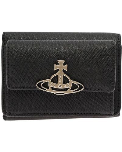 Vivienne Westwood Bifold Wallet With Orb Detail - Black