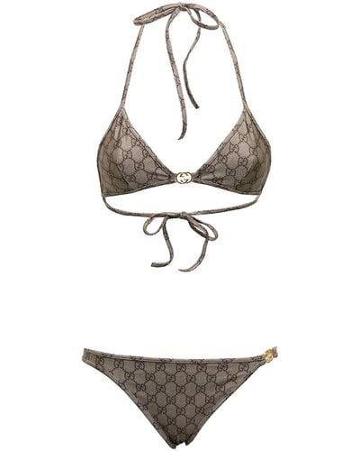 Gucci Bikini in jersey stretch gg donna - Bianco