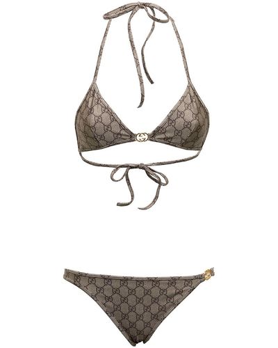 Gucci Woman's Stretch Jersey gg Bikini - Natural