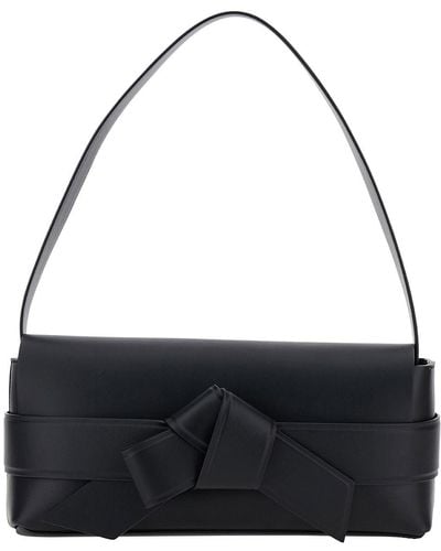 Acne Studios Shoulder Bag With Musubi Knot Detail - Black