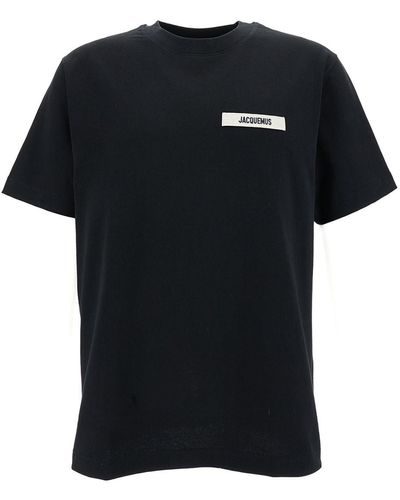 Jacquemus Crewneck T-Shirt With Logo Detail - Black