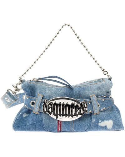 DSquared² 'Gothic' Light Crossbody Bag With Belt - Blue