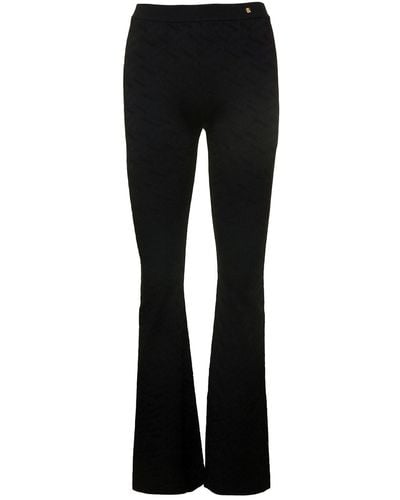 Versace Knit Colour Allover Trousers - Black