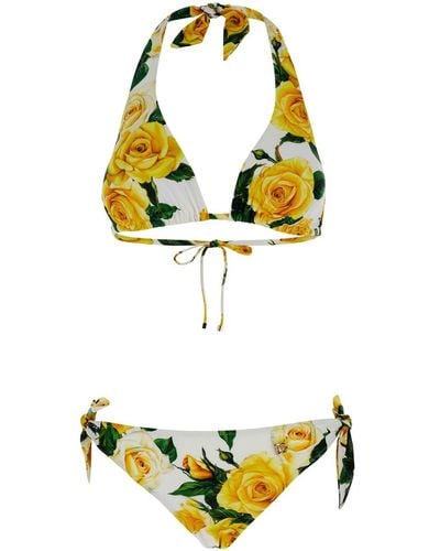 Dolce & Gabbana Flowering Bikini - Metallic