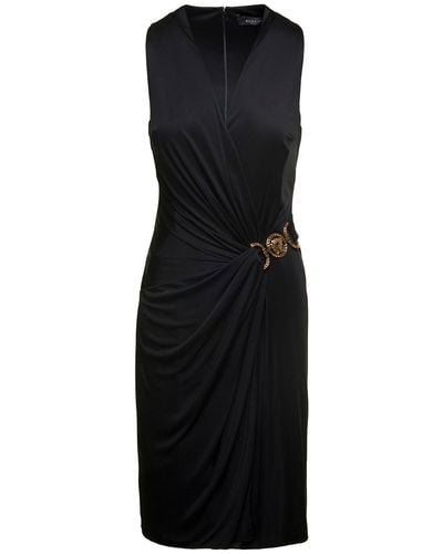 Versace Jersey Sleeveless Dress - Black
