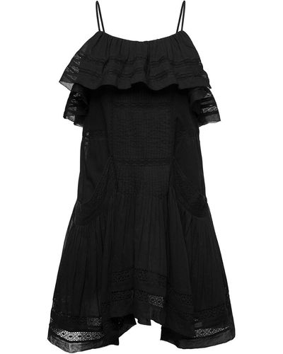 Isabel Marant Tiered Sleeveless Minidress With Ruffles - Black