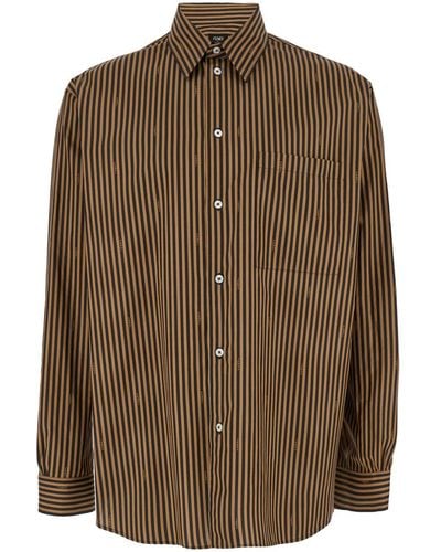 Fendi Striped Shirt - Brown
