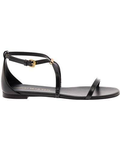 Alexander McQueen Faun Lux Sandals - Black