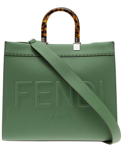 Fendi Sunshine Medium Grainy Leather - Green