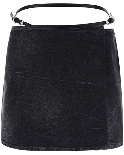 Givenchy Voyou Denim Skirt - Black