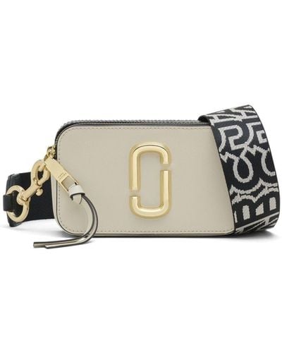 Marc Jacobs 'The Snapshot' Shoulder Bag With Metal Logo - White