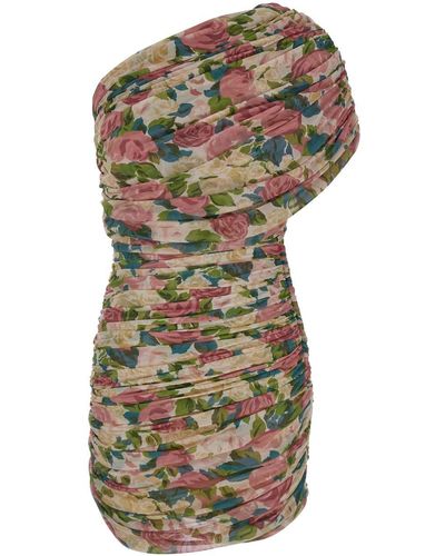 Saint Laurent One Shoulder Mini Dress - Multicolour