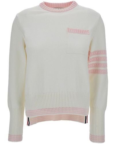 Thom Browne And Jumper With 4Bar Detail - Grey
