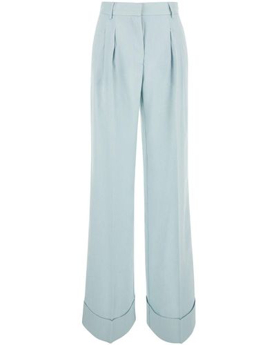 ANDAMANE Light Straight Trousers With Pinces - Blue