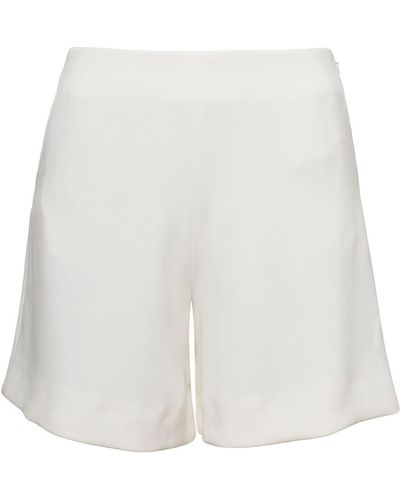 MVP WARDROBE 'Kennet' Shorts With Invisible Zip - White