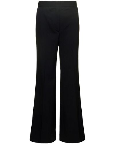 Stella McCartney Flare Pants With Concealed Closure - Black