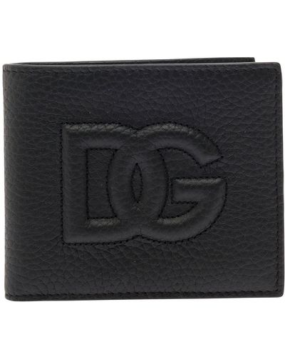 Dolce & Gabbana Portafoglio Bifold Con Logo Trapuntato - Nero