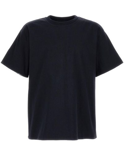 Bottega Veneta Crewneck T-Shirt With Embroidered Logo - Black