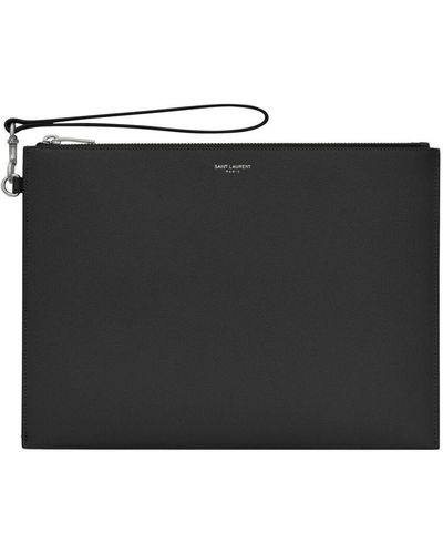 Saint Laurent Tablet Holder With Embossed Logo - Black