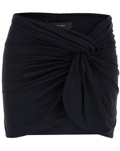 FEDERICA TOSI Wrinkled Mini Skirt - Black