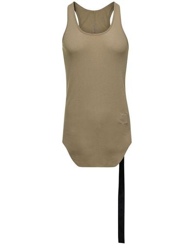 Rick Owens Loose Tank Top With Round Neckline - Natural