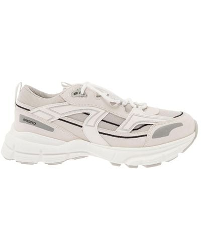 Axel Arigato 'marathon R-trail' White Low Top Sneakers With Logo Detail In Leather Blend Woman