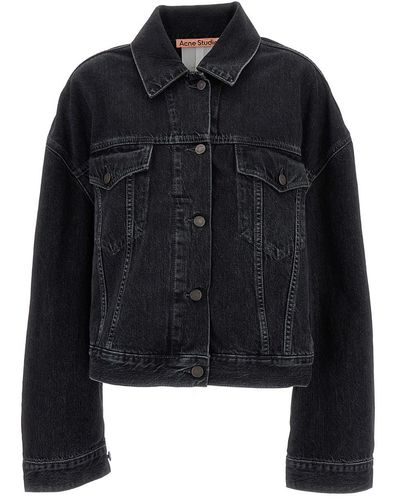 Acne Studios Oversized Jacket With Button Closure - Black