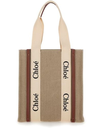Chloé 'Woody' Tote Bag - Natural
