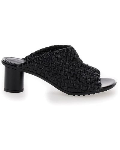 Bottega Veneta Atomic Kitten Mule Sandal Mini Wave Cushion Lux - Black