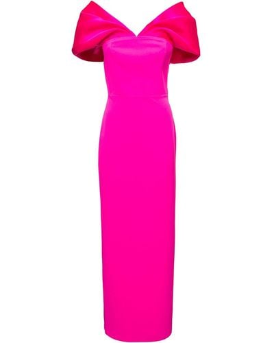 Solace London Dakota Off-shoulder Dress - Pink
