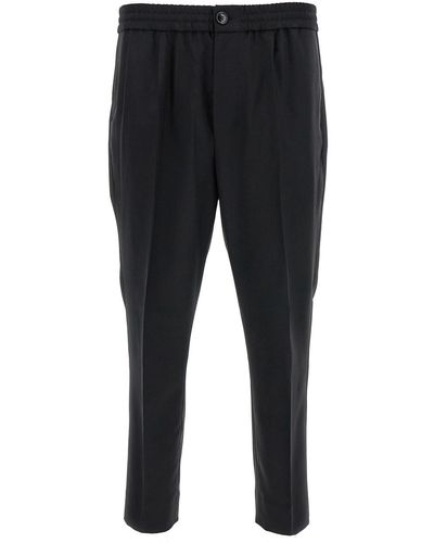 Ami Paris Trousers With Rear Pockets - Black