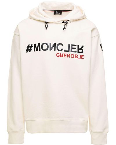 3 MONCLER GRENOBLE Hoodie With Logo In Cotton Man - Natural